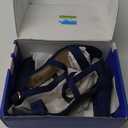Trary Women's Sandal, White, Block Heel, Ankle Strap, Size 5-11.5, Formal Occasion Attendees 7.5