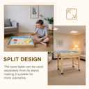 Wooden SandTray Combo Includes a Protective Lid, a Wooden Stand, and Lockable Wheels | Ideal for Therapy Offices, Classrooms, and Home Use