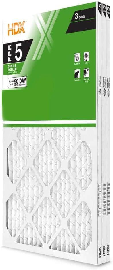 3-Pack 14x25x1 Air Filter MERV 8, FPR 5, Pleated HVAC AC Furnace Air Filters Replacement (Actual Size 13.75 x 24.75 x 0.75 in) Works in furnaces, HVAC, wall and ceiling vents