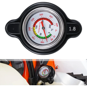 Motorcycle Radiator Cap with Temperature Gauge Compatible with Yamaha YFZ450R 2020 2021 2022 2023 2024, Grizzly 700 YFM700D 4x4 FI 2015 2016 See Fitments, ATV Replacement Parts