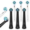 8 Pcs IO Replacement Toothbrush Heads Compatible with Oral B IO 2/3/4/5/6/7/8/9/10/Deep Clean Electric Toothbrush, Toothbrush Heads Compatible with Oral B IO Caring for Your Teeth (Black/White)