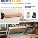 DIY Crew 12 Inch Paper Roll Dispenser and Cutter - Heavy-Duty Wall Mountable, Non Slip Tabletop - Kraft, Freezer, Butcher Paper - Up to 1000ft Rolls