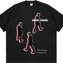 Y2k Graphic Tees Men Streetwear Vintage Oversized Tshirts Unisex Summer Casual Tops (Black, Medium)