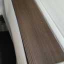 Non Slip Stair Treads for Stair Remodel, 4 Pieces 47x11.8 inch Wood Plastic Composite Stair Treads for Home Decor with 2 inch Square Nose Profile Bullnose Wood Treads Caps (Dark)