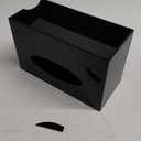 Hongtuocb Black Acrylic Tissue Box Cover Rectangular,Acrylic Tissue Dispenser with Storage Tray for Bathroom Kitchen Home Office (Black, 9.85x4.5x6.3)