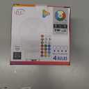 ILC RGB LED Color Changing Light Bulb, 40W Equivalent, 450LM, 2700K Warm White 5W E26 Screw Base RGBW, Flood Light Bulb- 12 Color Choices - Timing Infrared Remote Control (4 Pack)