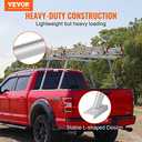 VEVOR Truck Rack, 19-34in Adjustable Height Ladder Rack for Truck, Aluminum 800 lbs Capacity with 8 Non-Drilling C-Clamps, Heavy Duty Truck Bed Rack Two-Bar Set for Kayak, Surfboard, Lumber, Ladder