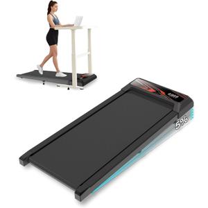 Under Desk Treadmill 2.5HP  Quiet Walking Pad for Home & Office, 265Lbs Capacity, APP & Remote Control, LED Display, No Assembly Needed,Golden-Black