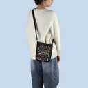 MNIGIU Musical Encouragement Quote Musical Crossbody Bag Musical Merch For Musical Fans (Lessonsbroadblack)