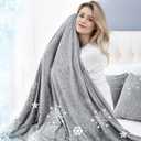 CHOSHOME Cooling Blanket for Hot Sleepers Lightweight Summer Cold Thin Blankets for Sleeping, Hot Flashes Night Sweats, Soft Blanket for Bed, Queen Size, Grey (Queen 90" x 90")
