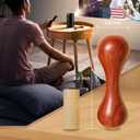 Wooden Knucklebone Fidget Toy, Desktop Stress Relief, Finger Skill Training Toy, Palm Size(Red Sandalwood)