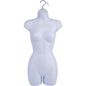 SSWBasics Female Mannequin Torso - Fits Womens Sizes 5-10 - Molded, Shatterproof & White