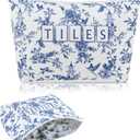 Sanwuta Soft American Mahjong Tiles Bag Thickened Mahjong Makeup Bag Gifts for Women Mah-Jong Lovers Accessories 13 x 7.8 x 3.2 Inches(Blue and White Porcelain)