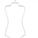 Full Body Wire Metal Shape Swimwear Hangers for Bikini Display -10 of Pack (Rose Gold)