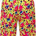 Mens Hawaiian Shirts and Shorts Set 2 Pieces Beach Outfits Summer Vacation Tropical Suit with Bucket Hats (Yellow, XS)