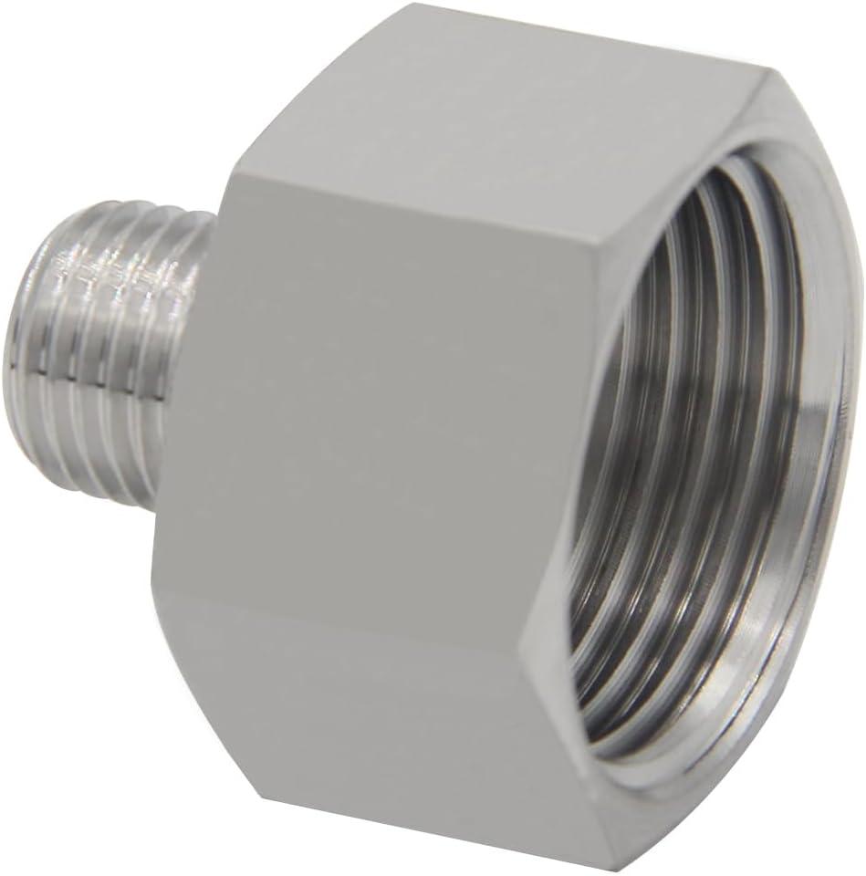 beduan Garden Hose Adapter, 3/4" GHT Female x 1/4" NPT Male Stainless Steel Connector GHT to NPT Adapter Garden Hose to Pipe Fittings Connect
