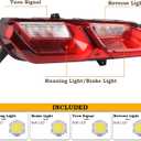 LH LED Tail light Assembly Fit for 2014 2015 2016 2017 2018 2019 Chevy Corvette C7 Red Chevrolet Rear Lamp Left Driver Side Brake Lamp With Bulbs GM2800287 84587835