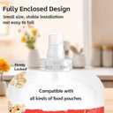 3 x [3 Packs with Case] Food Pouch Topper No Spill No Squeeze Baby Food Pouch Topper Anti Spill Softsip Food Pouch Tops for Baby Toddler Food Pouch Toppers No Spill (Translucent with Case)