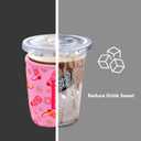 3 Pack Reusable Sleeve for Iced Coffee Cup, Coffee Neoprene Sleeve for Iced&Hot Drinks, Coffee Sleeve Compatible with Starbucks, Dunkin Coffee Cup. (Cowgirl)