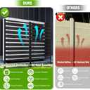 Air Conditioner Fence Privacy Screen 1 Panel, 40.27" W x 54.6" H Outdoor Metal Privacy Fence, Black Wood-Look Screen for AC, Trash Can, Pool Equipment, Yard Garden