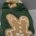 Snuggle Sac Christmas Blanket Green Gingerbread Man Throw Blanket 50x60 inches, Ultra Soft Cozy Throw Blanket for Couch, Sofa and Bed for Christmas