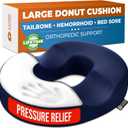 5 STARS UNITED Donut Pillow Hemorrhoid Tailbone Cushion Large Floor Cushion for Pain Relief Coccyx, Prostate, Sciatica, Pelvic Floor, Pressure Sores, Pregnancy, Postpartum Recovery, Blue