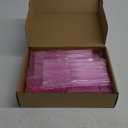 Minatee 150 Pieces Disposable Cutlery Set Plastic Silverware Heavy Duty Utensil Sets 50 Forks 50 Knives 50 Spoons for Home Office School Party Picnics Restaurant Outdoor Events(Pink)