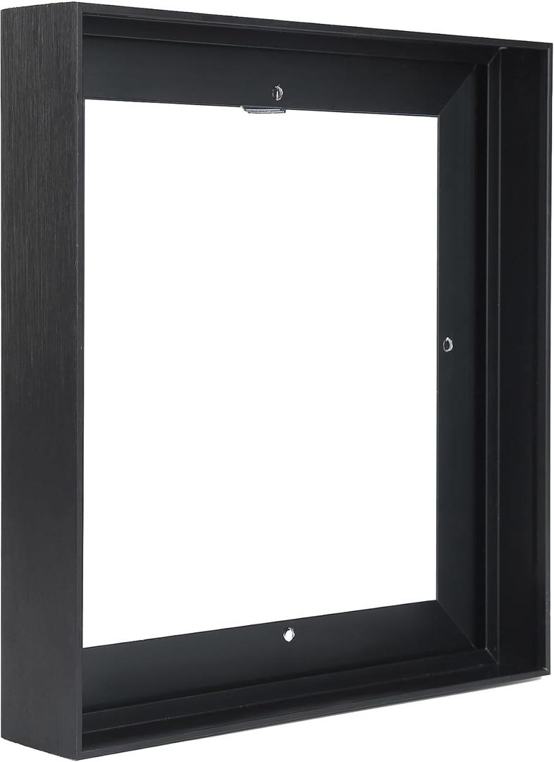 Metal DIY 24x36 Canvas Frame, Canvas Floater Frame for 1-1.25" Deep Canvas Paintings, Canvas Floating Frames (24x36,Black)