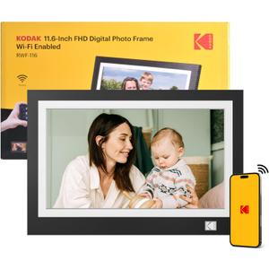 KODAK WiFi Digital Picture Frame, 11.6 Inch 1366 * 768 HD IPS Touchscreen Digital Photo Frame with 32GB Storage, Easy Setup to Share Photos or Videos, The Best Gift for Family and Friends