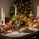 GenSwin Flameless Taper Candles with Remote Timer, Real Wax LED Flickering Candlesticks Battery Operated 3D Wick for Wedding, Party, Home(Ivory, 9.84", Set of 3)