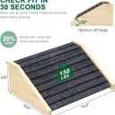 TIMHAKA 2 Pack Dog Ramp for Stairs, Upgraded Widened Non-Slip Dog Stairs for Small Medium Dogs, Wooden Pet Steps for Staircase, Steps and Stairs Assist for Injured & Aged Pets