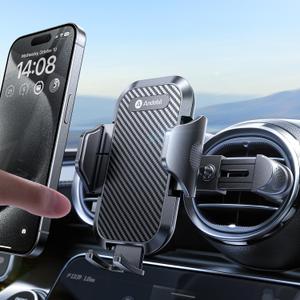 andobil Phone Holders for Your Car - Round Air Vent Phone Mount with Ultra-Strong Metal Clip, 360 Rotation & Anti-Shake Design for iPhone 16/15/14/13/12 Pro Max/Samsung Galaxy S24/Android