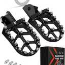 JFG RACING Dirt Bike Foot Pegs,7075 Aluminum CNC Pedals Rests for Surron Light Bee X and S/E Ride Pro S SS SR/CRF150F CRF230F 03-19/CRF250F 19-24/XR150L 15-24/KDX200 83-94-Black