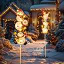 Tryme Solar Christmas Lights - Snowman Solar Lights Outdoor Gnome & Snowman Decorations, Garden Gifts for Yard, Lawn, Patio (white)