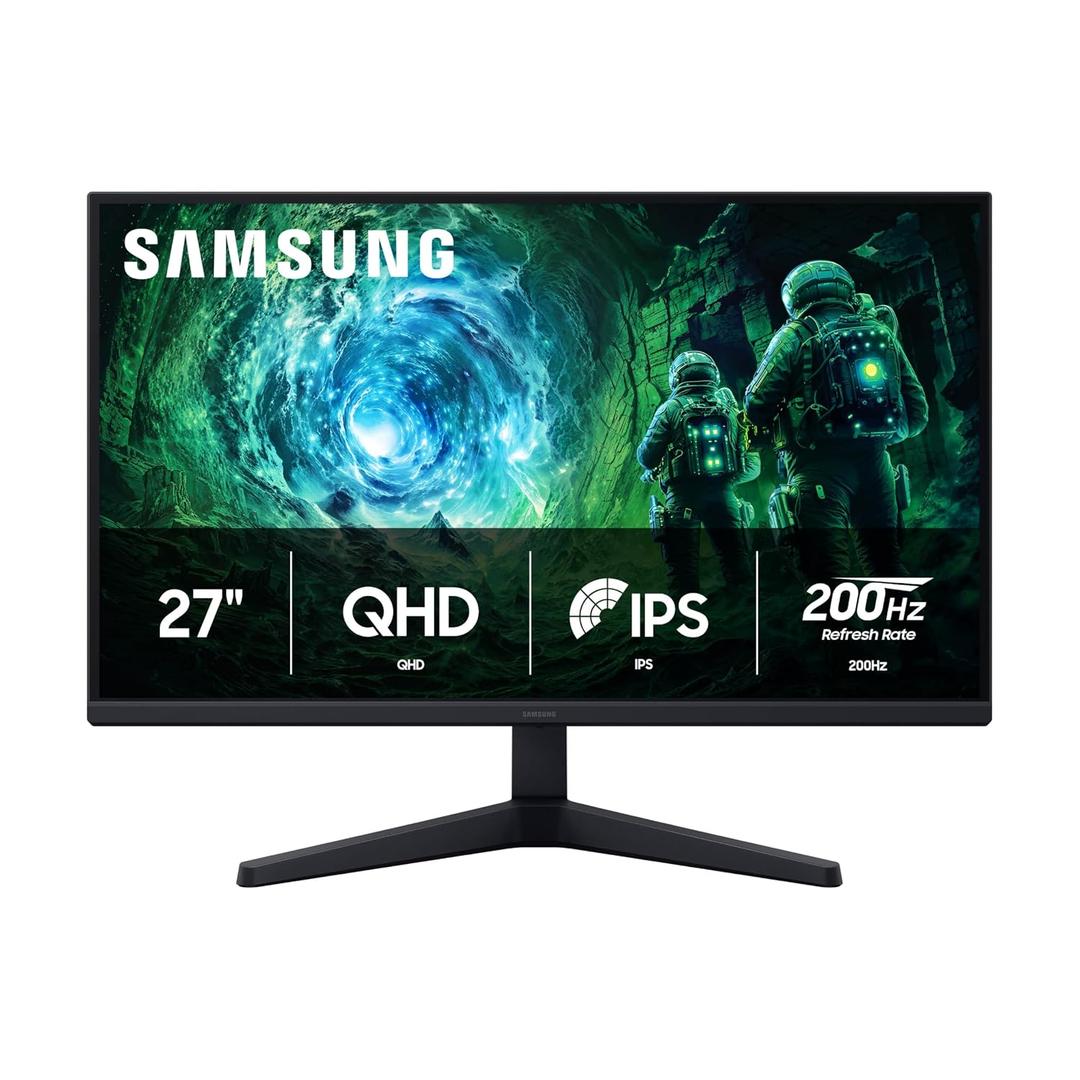 SAMSUNG 27 Odyssey G5 G53F QHD Resolution Gaming Monitor, HDR10, 200Hz Refresh Rate, IPS Panel, AMD FreeSync Premium, Black Equalizer, Auto Source Switch, LS27FG53DENXZA
