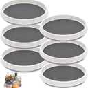 Set of 6, 10 Inch Non-Skid Lazy Susan Turntable, Lazy Susan Organizer for Cabinet, Pantry Organization, Kitchen Storage, Bathroom Sink Cabinet, Refrigerator, Countertop, Spice Rack (6 Pack 10 in)