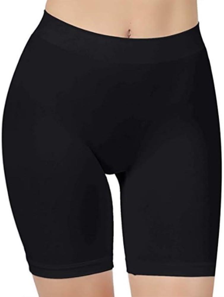 Women's Seamless Comfortable Shorts Anti-Exposure Safety Pants, Super Elastic Underwear, Slimming Hip-Lifting Body Shaper (Medium, Black)