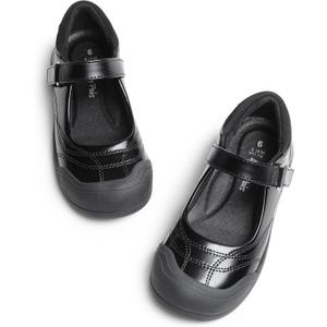 DREAM PAIRS Girls Kids Mary Jane School Uniform Toe-Protective Shoes Soft Flats Toddler Little Kid, Size 11 Little Kid, Black, SDFL2401K