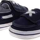 Josmo Baby Infant Loafer Shoes Slipon Closure - Lightweight Boat Shoe for Boys Newborn (Sizes: 2-4 Infants) (Blue)