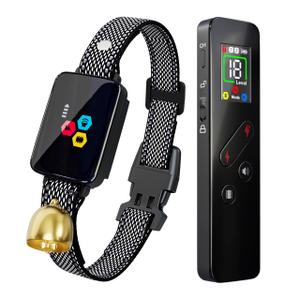 Cat Training Collar Cat Bark Collar with Remote Electric Cats Shock Collar 3300FT IP67 Waterproof 3 Training Modes Beep Vibration Shock Mode Top Meowing Effective for Bad Behavior Carbon Black