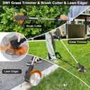 Weed Wacker-Electric weedwacker/Cordless String Trimmer/Edger Lawn Tool.It Comes with 2 Lithium Batteries and 4 Different Types of Blades.Electric Weed Wacker Suitable for Gardens and patios.