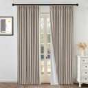 MYSKY HOME Taupe Blackout Curtains 90 inches Long Pinch Pleated Curtains for Living Room Bedroom 100% Room Darkening Black Out Window Drapes with Hooks Back Tab, 40" Wide per Panel, 2 Pieces