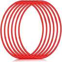 Shappy 6 Pcs Exercise Hoop Detachable Adjustable Plastic Toy Playground Toys Colored Hoop Circles for Teens Games Gymnastics Dog Agility Equipment Party Decor
