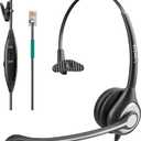 Wantek Corded Telephone Headset Mono w/Noise Canceling Mic for Avaya Aastra Allworx Adtran Alcatel Lucent AltiGen Comdial Digium Gigaset InterTel Mitel Plantronics MiVoice Landline Deskphones(F600S1)
