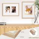 12x16 Solid Wood Poster Frame Set of 2, Natural Wood Picture Frame with two paper mats, Display Picture 8x10 or 2-5x7 with mat, 12x16 without Mat, Wall Mounting Display, Oak