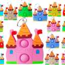 20 Packs Bulk Mini Dreamy Castle Princess fidgets Toys for Kids Children Classroom Students Gifts Prize from Teacher,Birthday Party Bubble Favors (Castle)