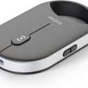 Pressure-Sensitive Flying Scroll Mouse | Small & Slim | 4-Levels DPI | 4-L Scroll Speed Ratio | Silent | Tri-Mode(Dual Bluetooth/2.4G/USB) | Portable Wireless Mice for Notebook, Laptop, Pad, PC(Black)