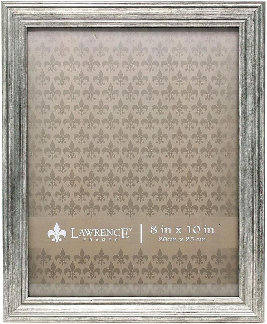 Lawrence Frames Lawrence Home 8L x 10-Inch W Polystyrene Gallery Picture Frame 536380, Silver 