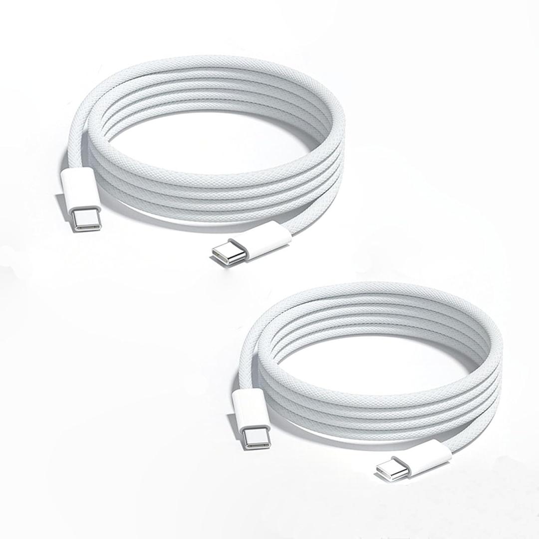 USB C to USB C iPhone 15 16 17 Charger Cable 3FT 2 Pack for iPhone 17 Pro Air /16e 16 15 Pro Max/15 Plus,USB Type C to C Cable Car Fast Charging Cord for Samsung Galaxy S23 FE Ultra S22 S21 FE S20 (White)