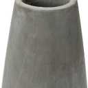 Creative Co-Op Tall Paulownia Wood Vase with Washed Finish, Grey